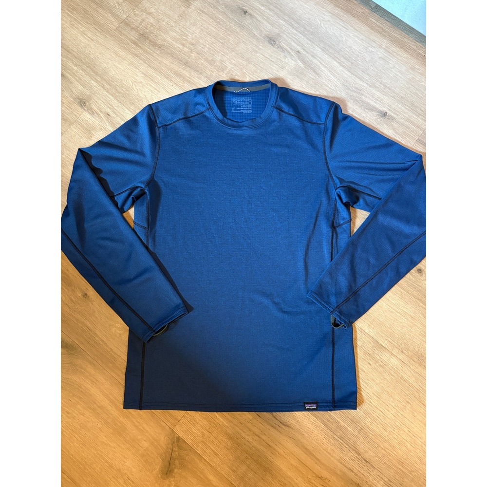 Patagonia Capilene Midweight Baselayer Small Blue Polartec Crew Gorpcore Hiking